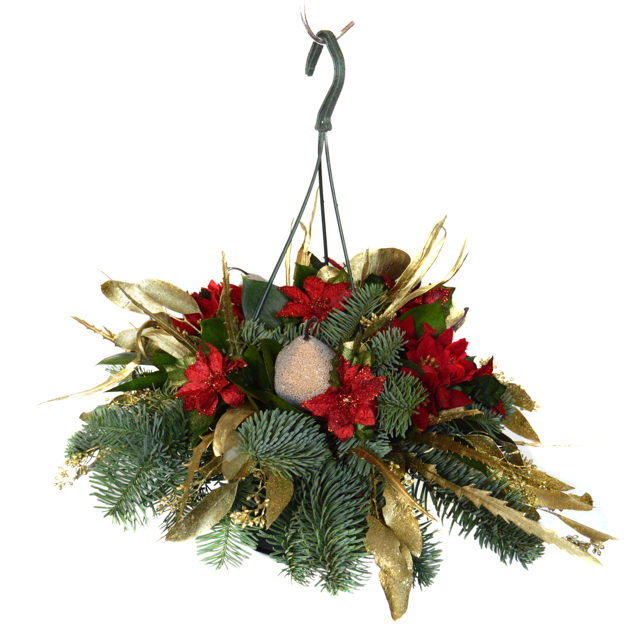 Festive Liliane hanging pots Festive Liliane hanging pots